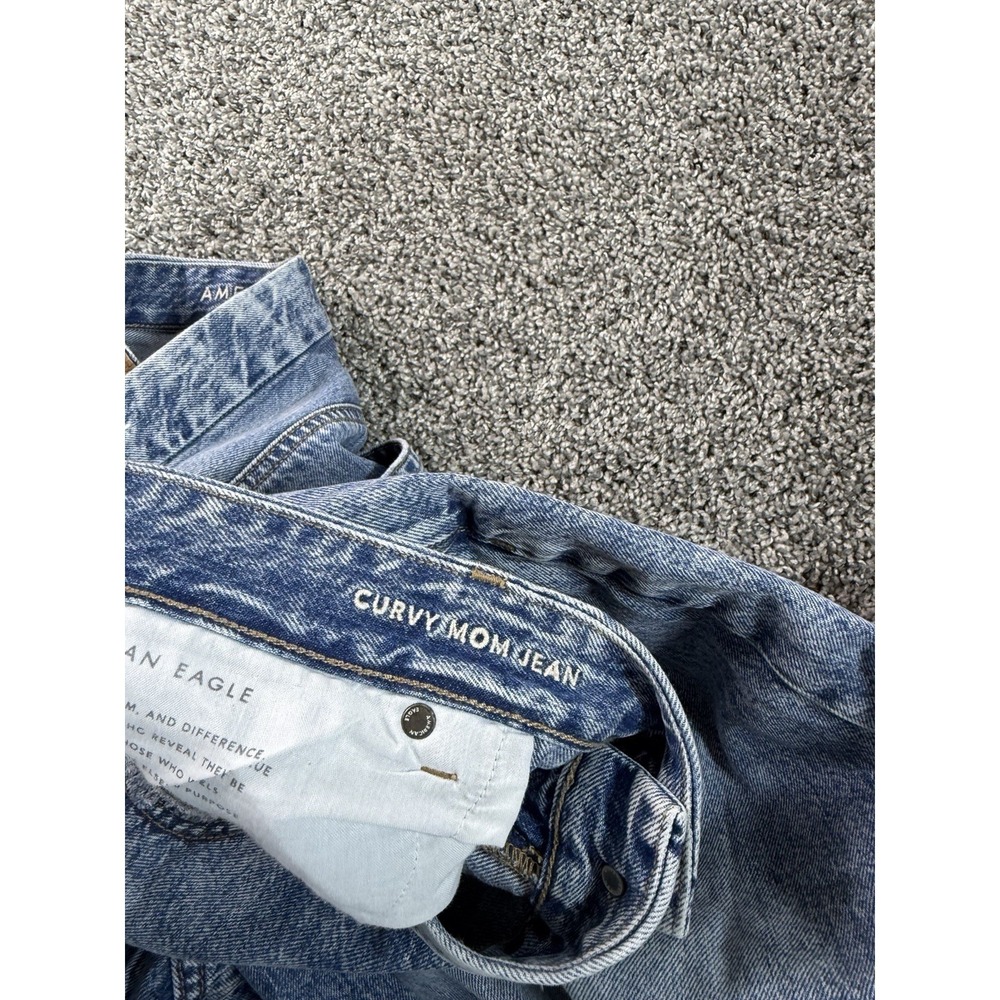 American Eagle Curvy Mom Jeans Women's Size 22 Blue - Picture 6 of 13